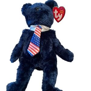 Ty Beanie Baby Pops Blue Bear Plush Toy 2002 with‎ Tag